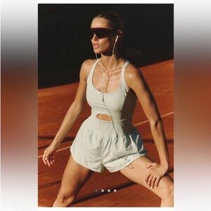 Free People NWOT Righteous Runsie Size Large in Cactus